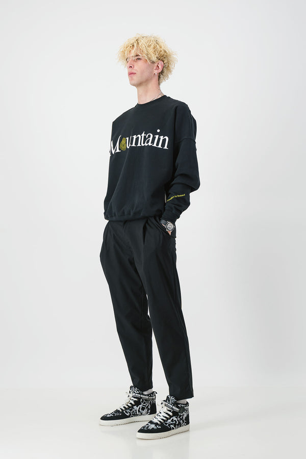 Mountain Oversized Crewneck Sweatshirt ~ Black