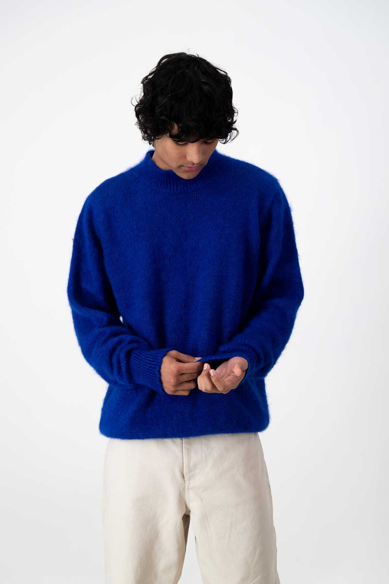 Mohair Jersey ~ Cobalt