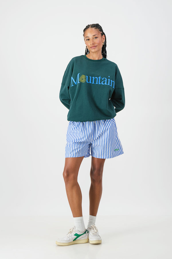 Mountain Oversized Crewneck Sweatshirt - Bottle