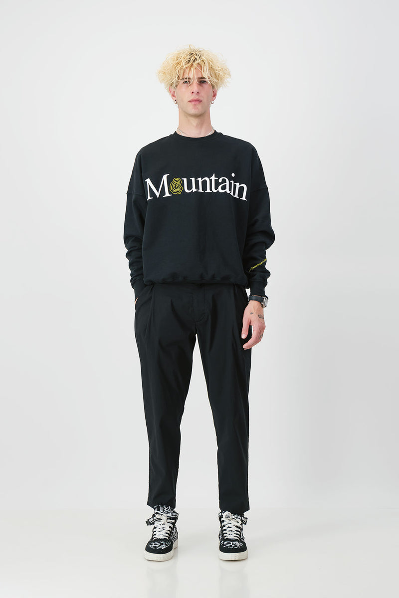 Mountain Oversized Crewneck Sweatshirt ~ Black