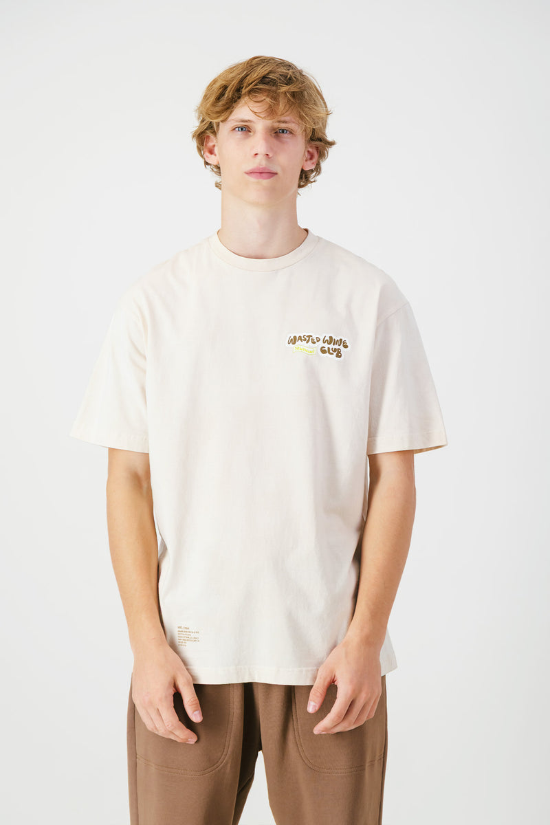 Stiebeuel x Waisted Wine Club Tee ~ White Skins